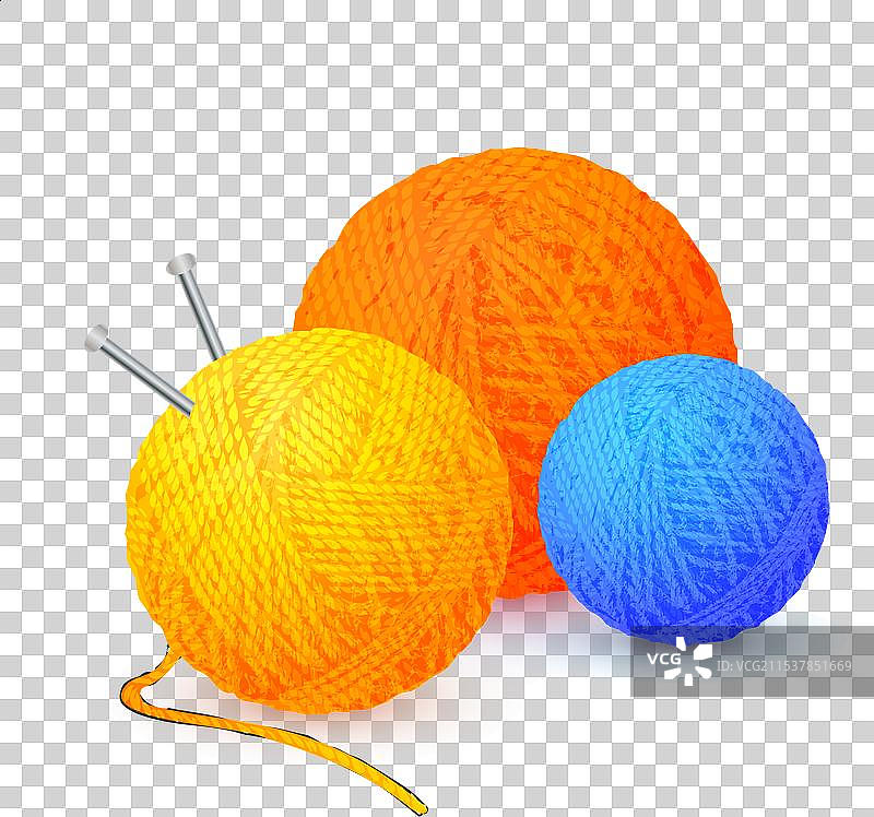 不同颜色的毛线球束图片素材