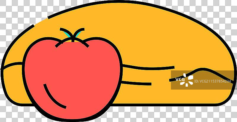 番茄包食物餐点图标颜色图片素材