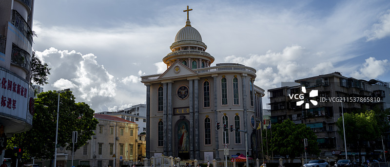 天主教堂 汕头主教座堂 宗教 神圣 信仰图片素材