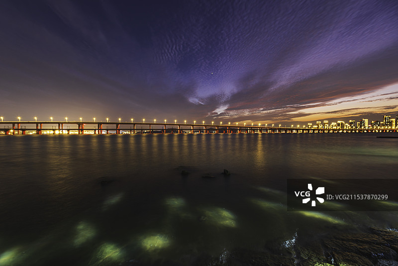 厦门集美杏林大桥夜景图片素材