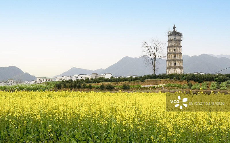 安徽省歙县古村落：唐模图片素材