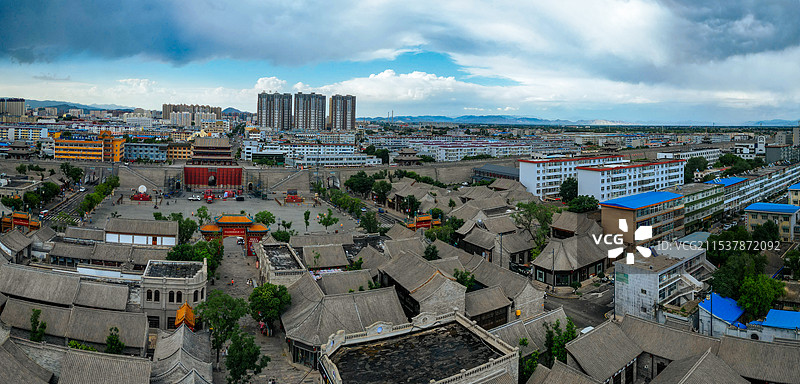 忻州 忻州古城 北城楼 航拍 地标图片素材