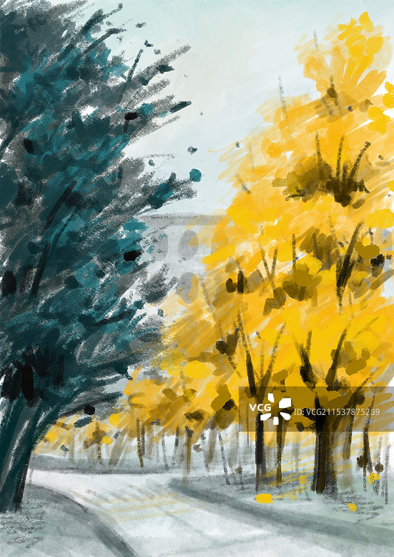 冬日校园图片素材