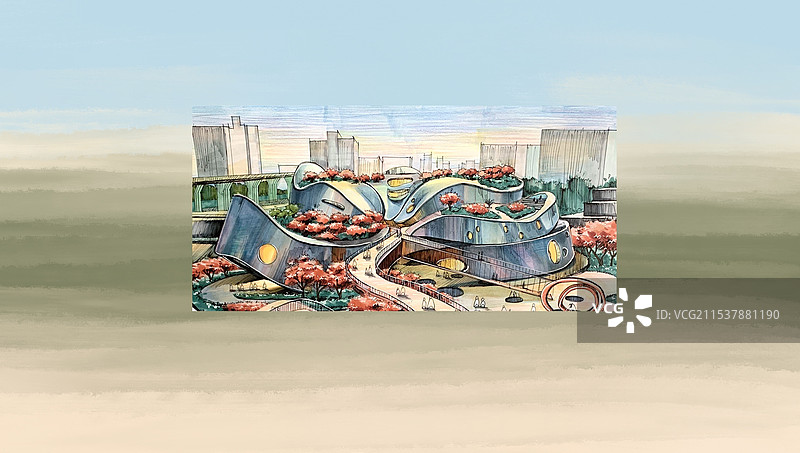 屋顶花园图片素材