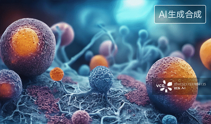 【AI数字艺术】细胞微观世界图片素材