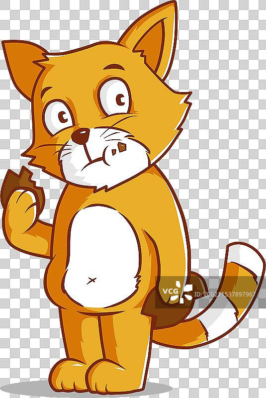 卡通猫与饼干图片素材