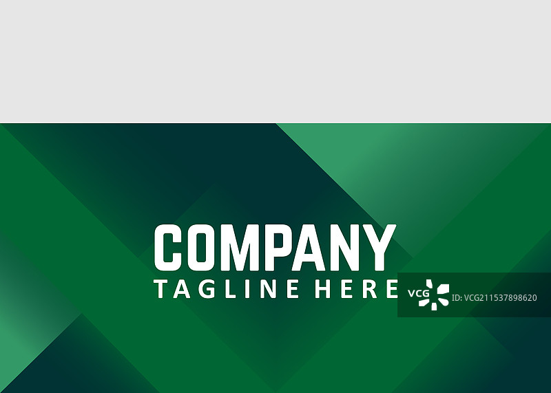 现代绿色和白色商务名片设计图片素材