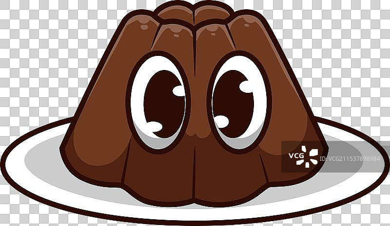 巧克力布丁卡通图案图片素材