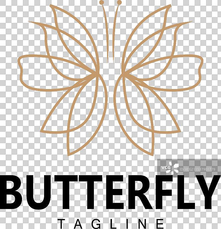 蝴蝶标志动物设计，拥有美丽的翅膀图片素材