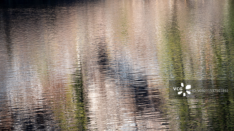 四川阿坝九寨沟景区的湖水面倒影，Jiuzhaigou in Sichuan, China图片素材