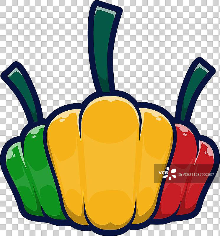 卡通红椒标志图片素材