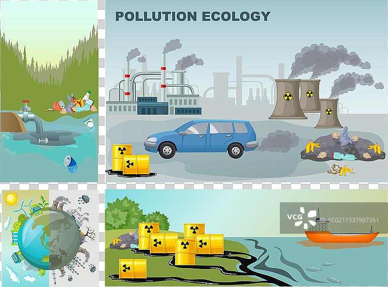 平坦环境污染成分图片素材