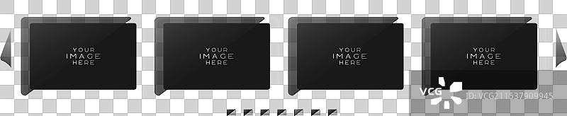 玻璃光滑的媒体网页滑块图片素材