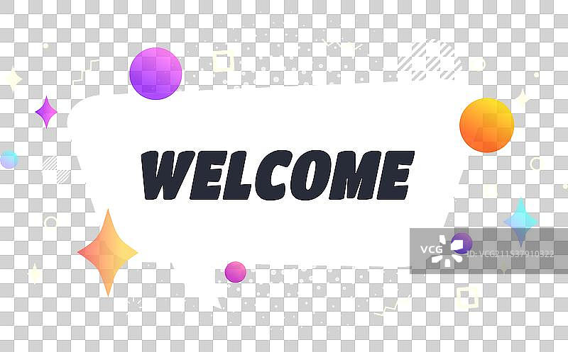 欢迎的演讲气泡横幅海报图片素材