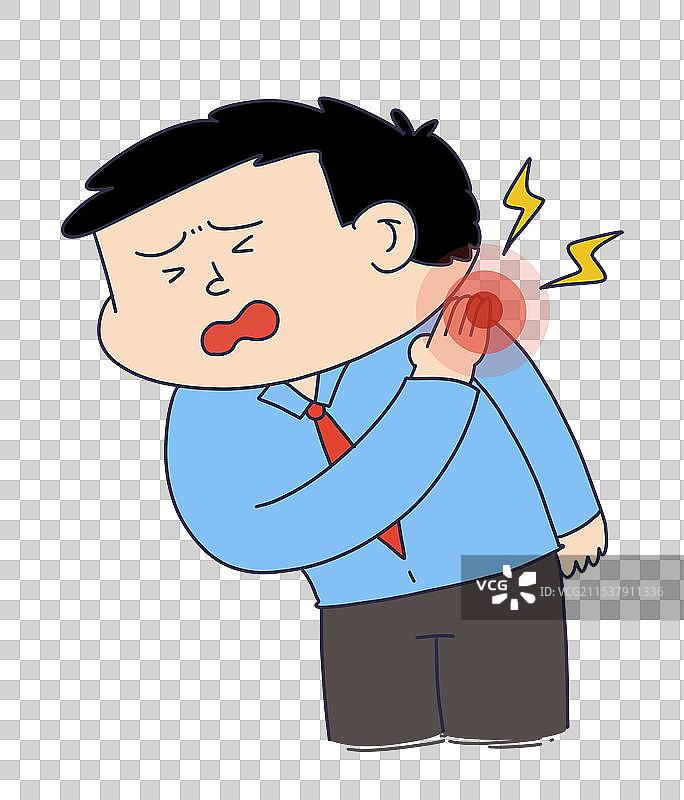 肩膀疼痛，肩周炎患者图片素材