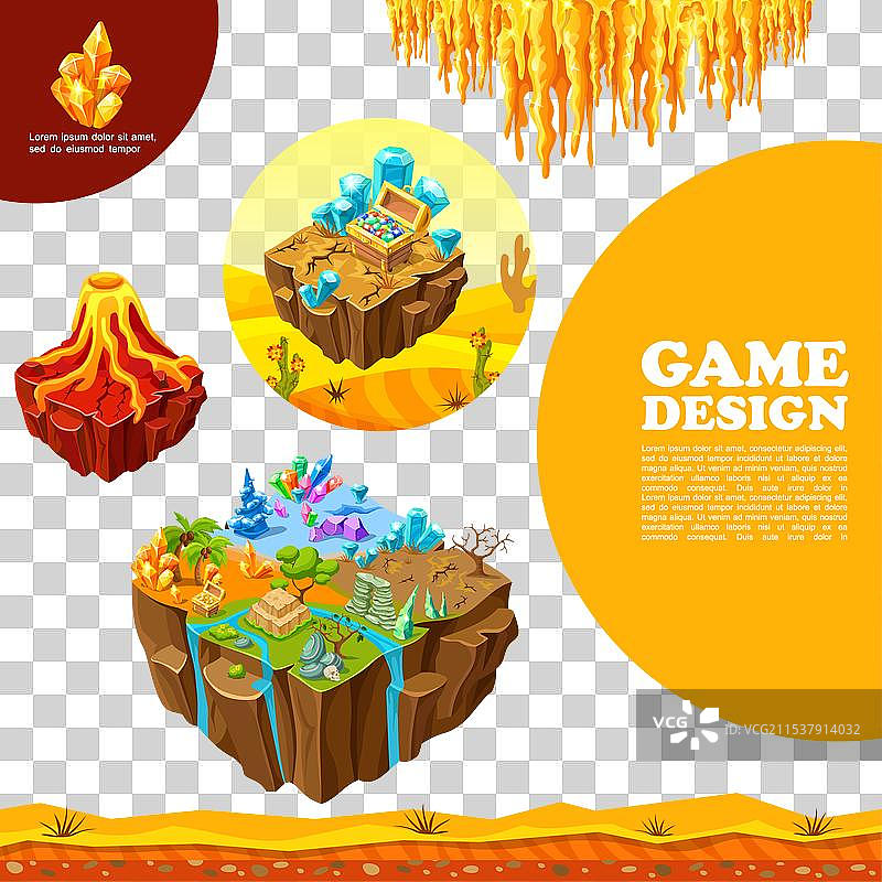 等距游戏场景模板图片素材