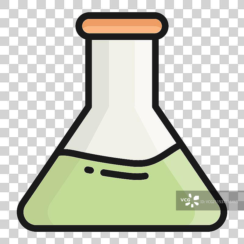 平底瓶扁平图标，学校与教育图标图片素材