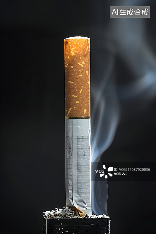 【AI数字艺术】燃烧的香烟禁言无烟日烟草图片素材