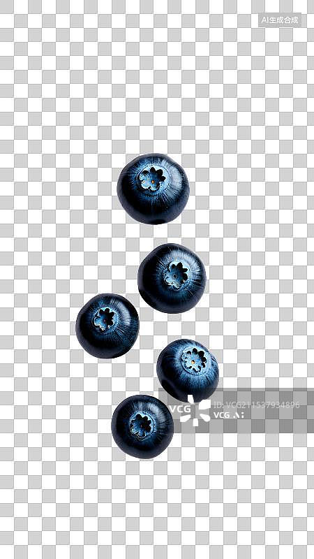 【AI数字艺术】蓝莓，新鲜水果免抠元素图片素材