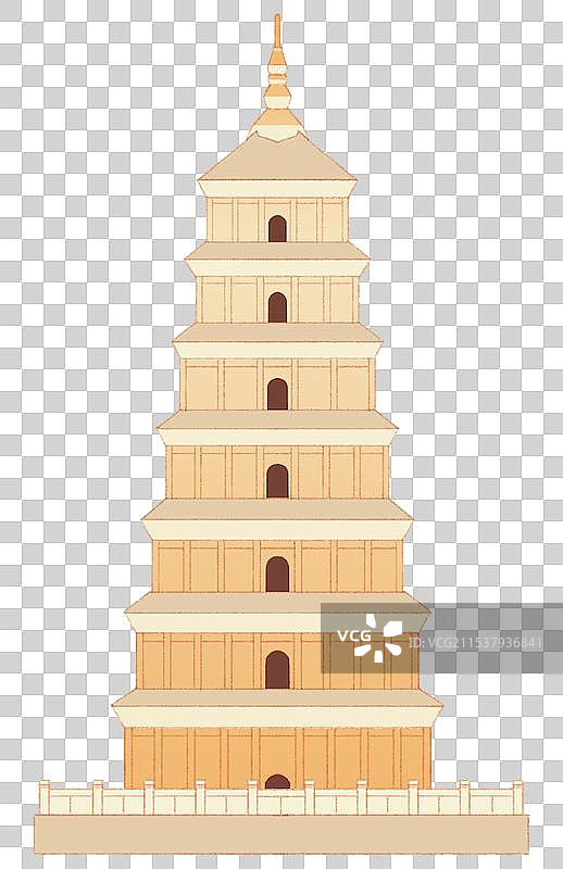 西安地标大雁塔图片素材