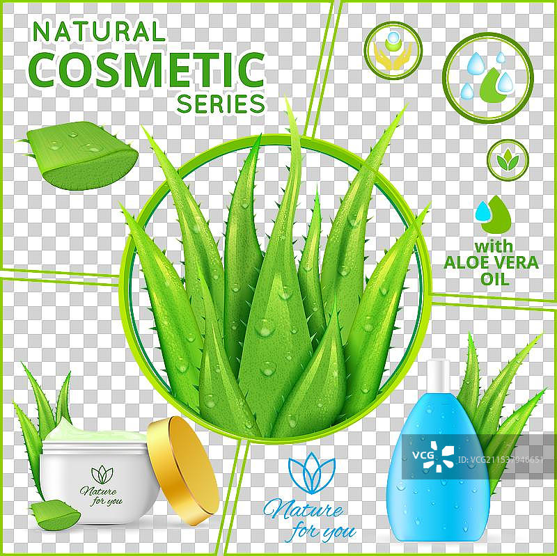 真实自然化妆品成分组合图片素材