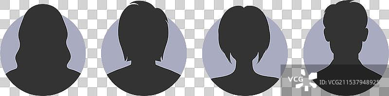 男女头像图标集图片素材