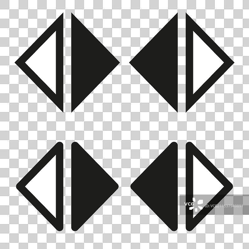 三角箭头形状的几何图标图片素材