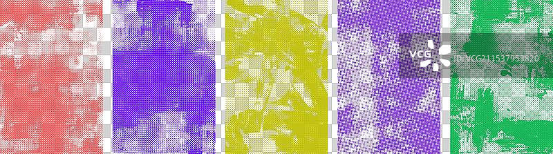 带有磨损效果的海报背景，配有纹理半色调图片素材