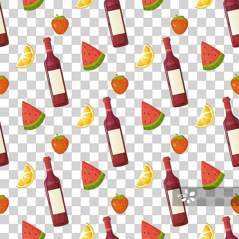 无缝图案不同食品产品鱼类图片素材