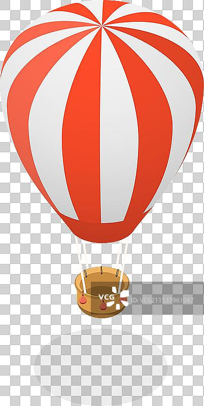 3D等距平面气球飞船集合项1图片素材