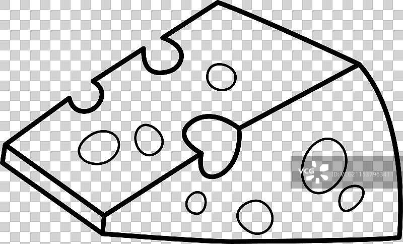 简单线性的奶酪块图片素材