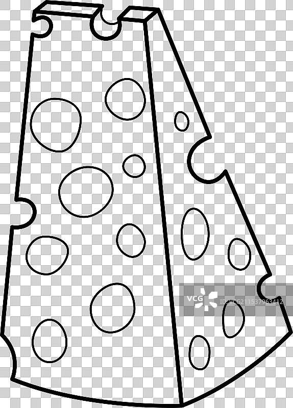 简单线性的奶酪块图片素材