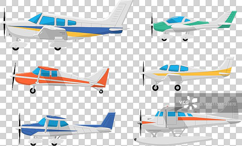 老式飞机螺旋桨图标 复古玩具飞机图片素材