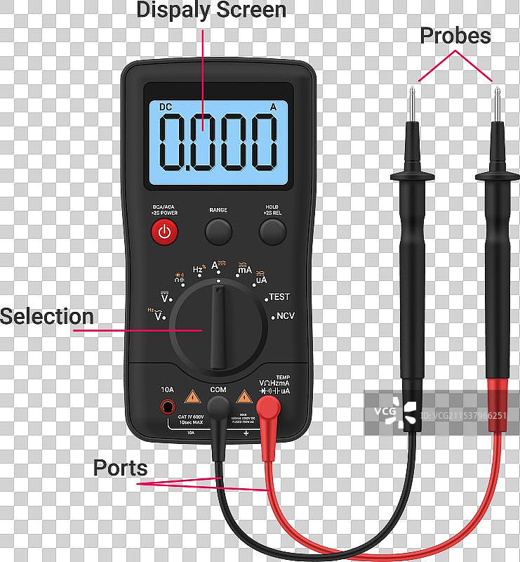 数字万用表设备信息图方案图片素材