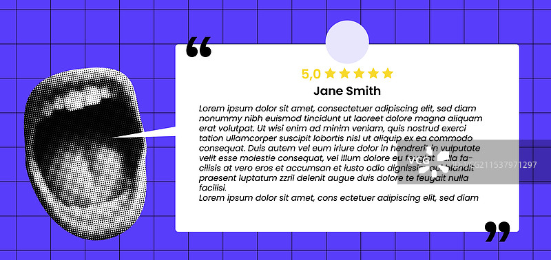 客户反馈拼贴横幅复古半色调图片素材