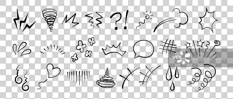 动漫漫画表情符号元素图形效果手部图片素材