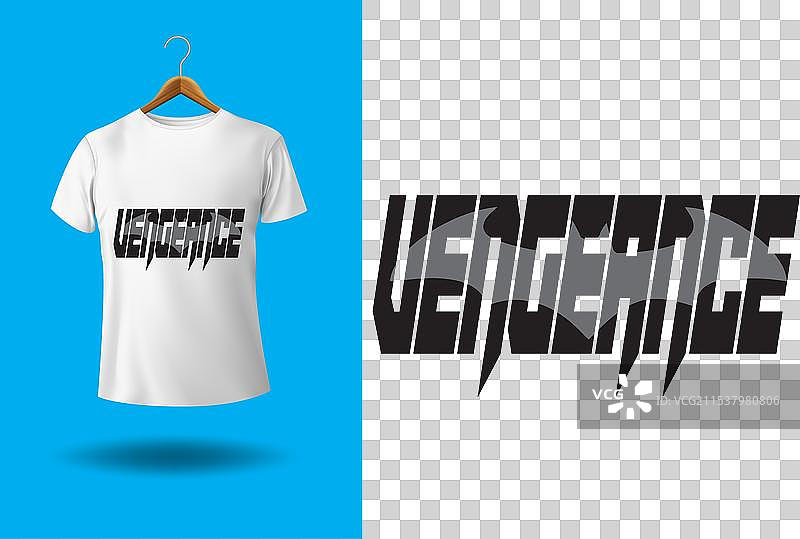 优雅的蝙蝠侠复仇T恤设计图片素材