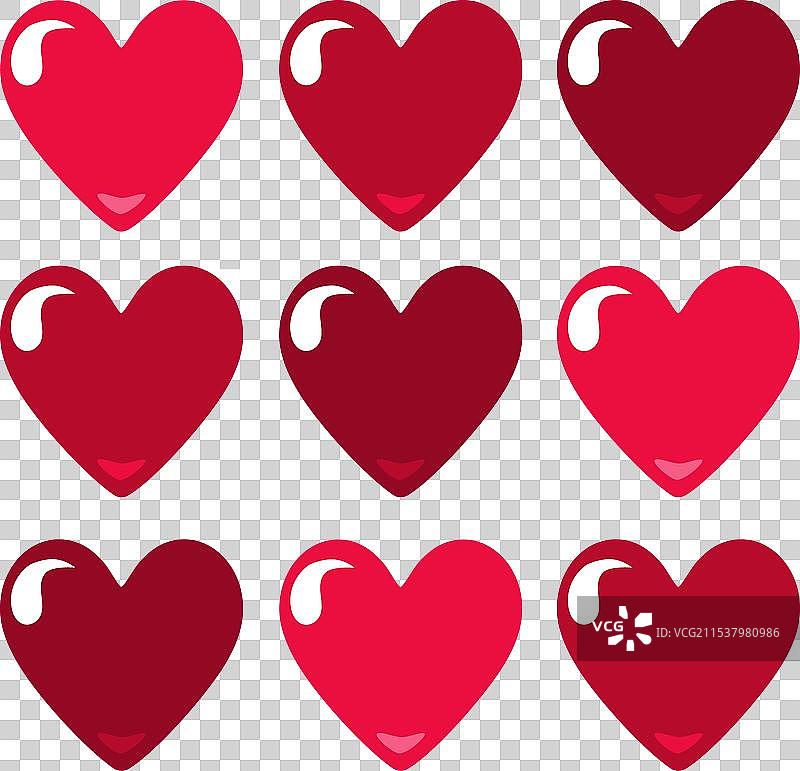 平面红心情人节贺卡图片素材