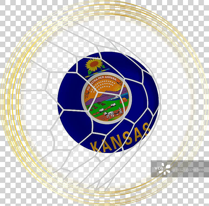 堪萨斯得分目标抽象足球符号图片素材