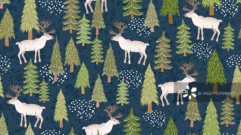 无缝的驯鹿背景图片素材