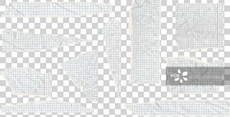 撕裂的笔记本纸张和剪裁的纸张图片素材