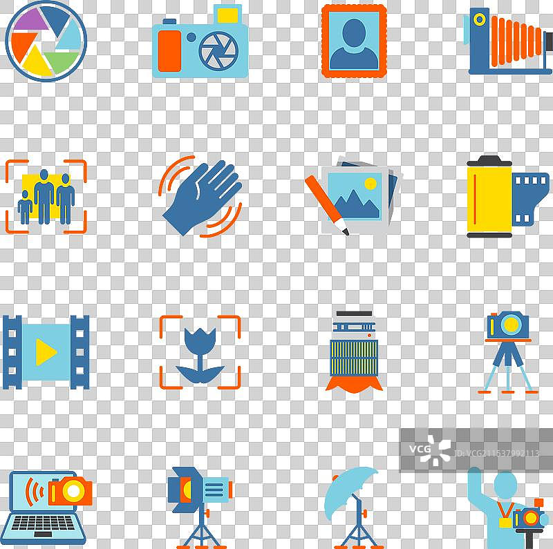 摄影图标扁平设计图片素材