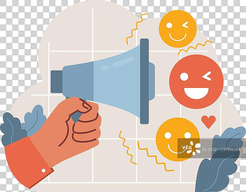 通过声音传播快乐的平面图图片素材