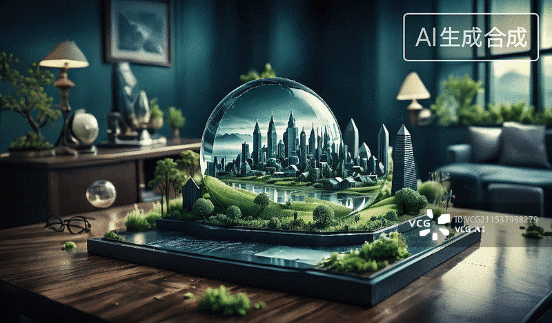 【AI数字艺术】未来之城图片素材