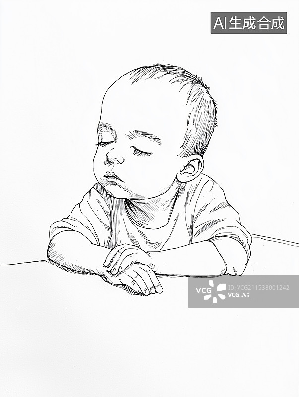 【AI数字艺术】婴儿的甜梦图片素材