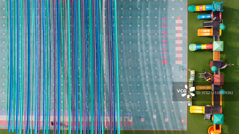 周口市七一路北京金色摇篮幼儿园户外活动场图片素材