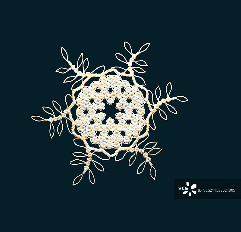 非物质文化遗产，手工，结绳，绳结，雪花，春字图片素材