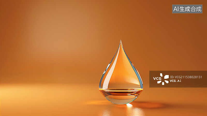 【AI数字艺术】梦幻金色光芒水滴背景图片素材