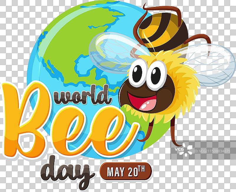 世界蜜蜂日活动的多彩图形图片素材