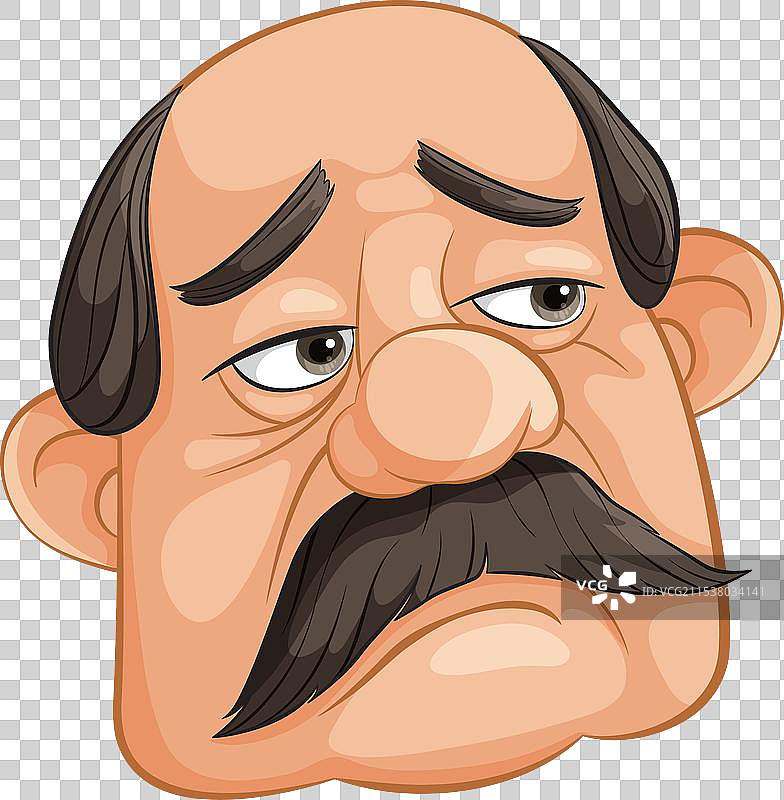 一位不满的老年男子图片素材